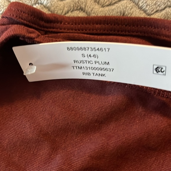 Time and Tru Women’s Maternity Sleeveless Tank Top Size Small (4-6) Rustic Plum - Picture 9 of 11